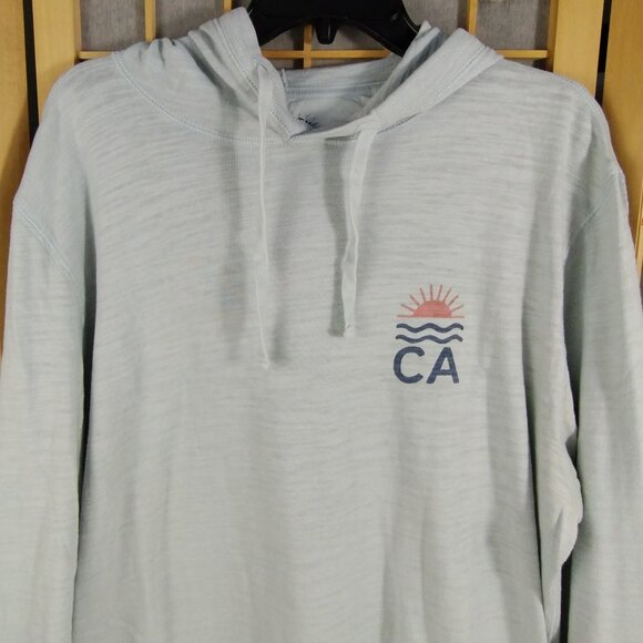 Faherty Malibu Slub Hoodie Blue Oasis Size XL - Picture 5 of 11